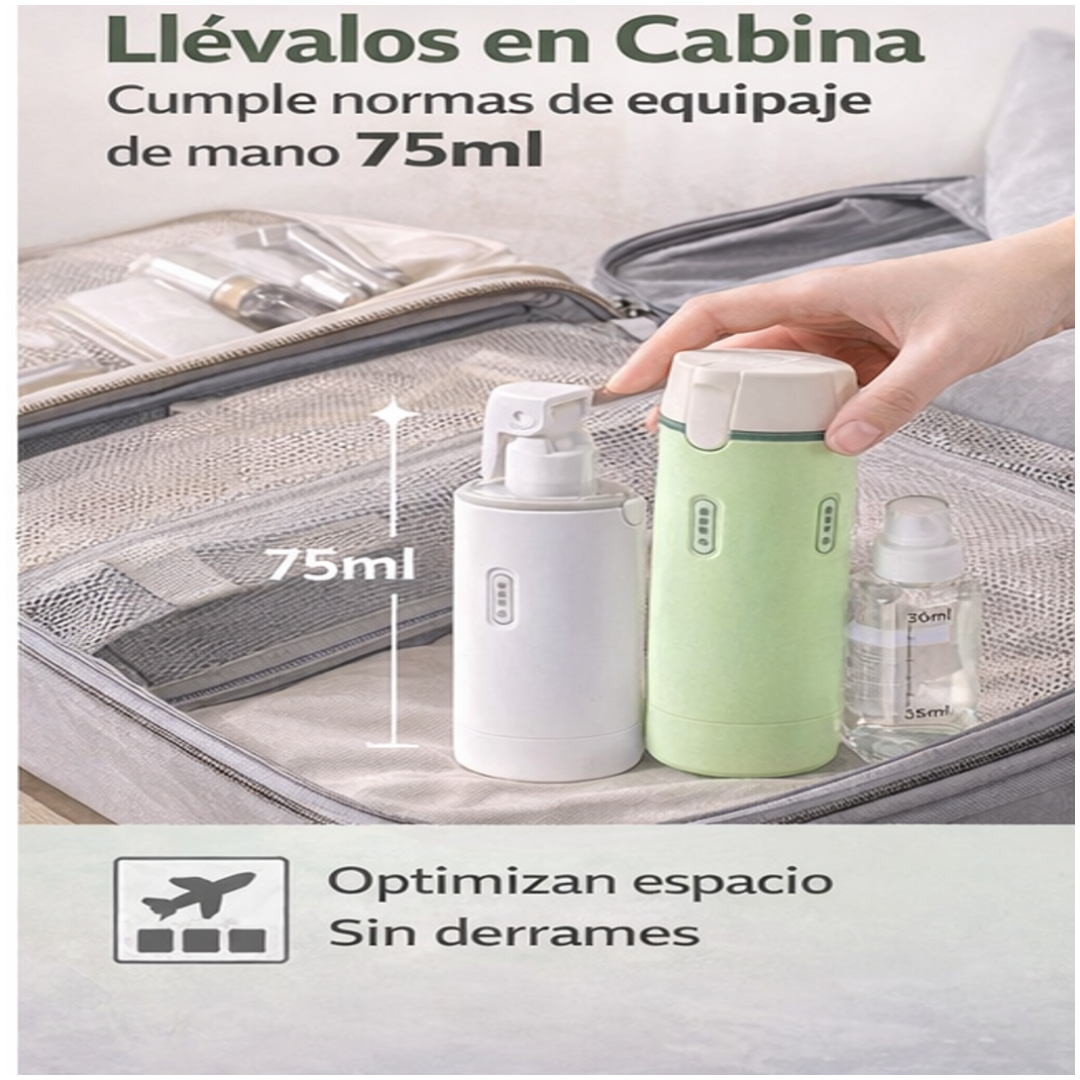 Dispensador 4 en 1 para viajes